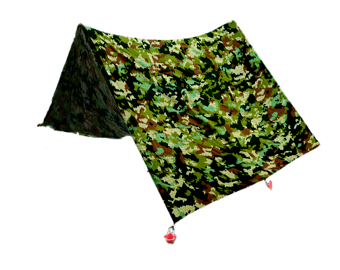 Sobre carpa con forma triangular